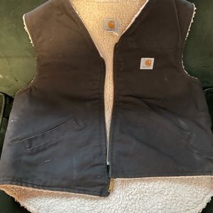 carhartt faux fur lined vest